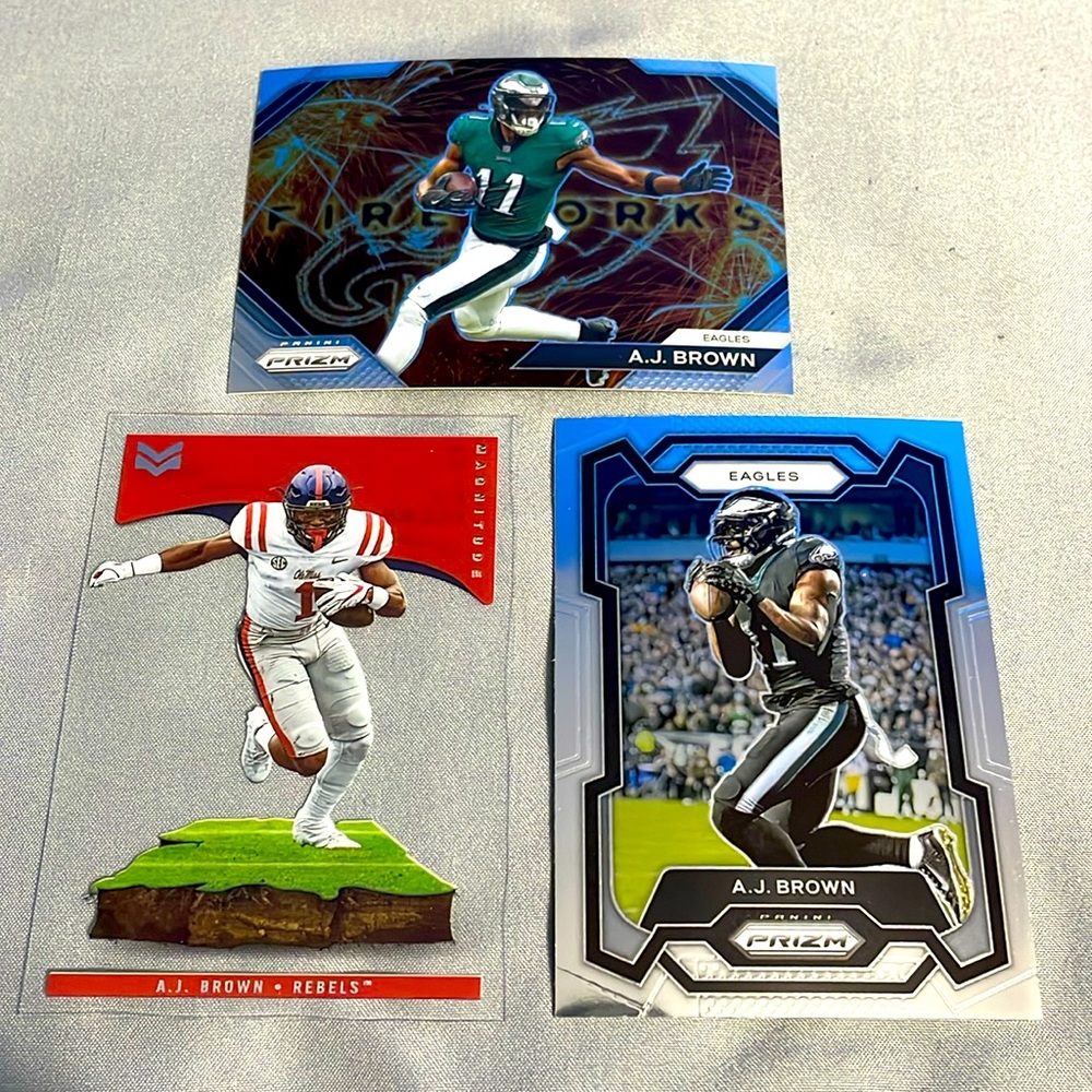 Aj Brown cards X3
